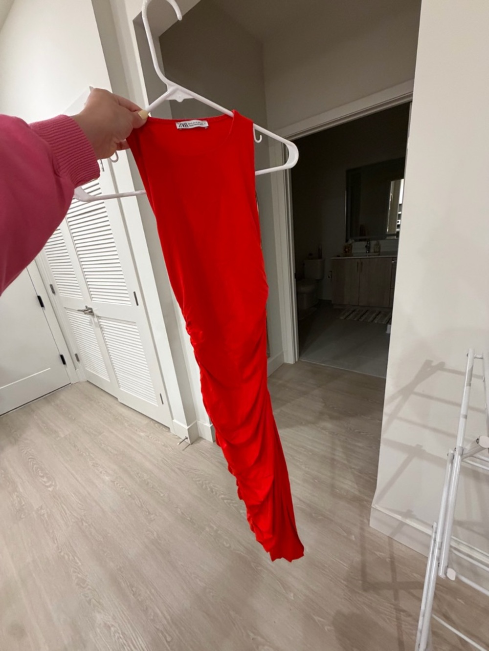 Zara Bright Red bodycon dress